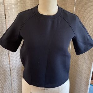 NWT Neoprene raglan crop top.
